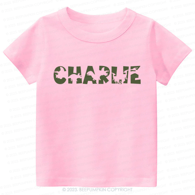 Personalized Dinosaur Name Kids Shirt
