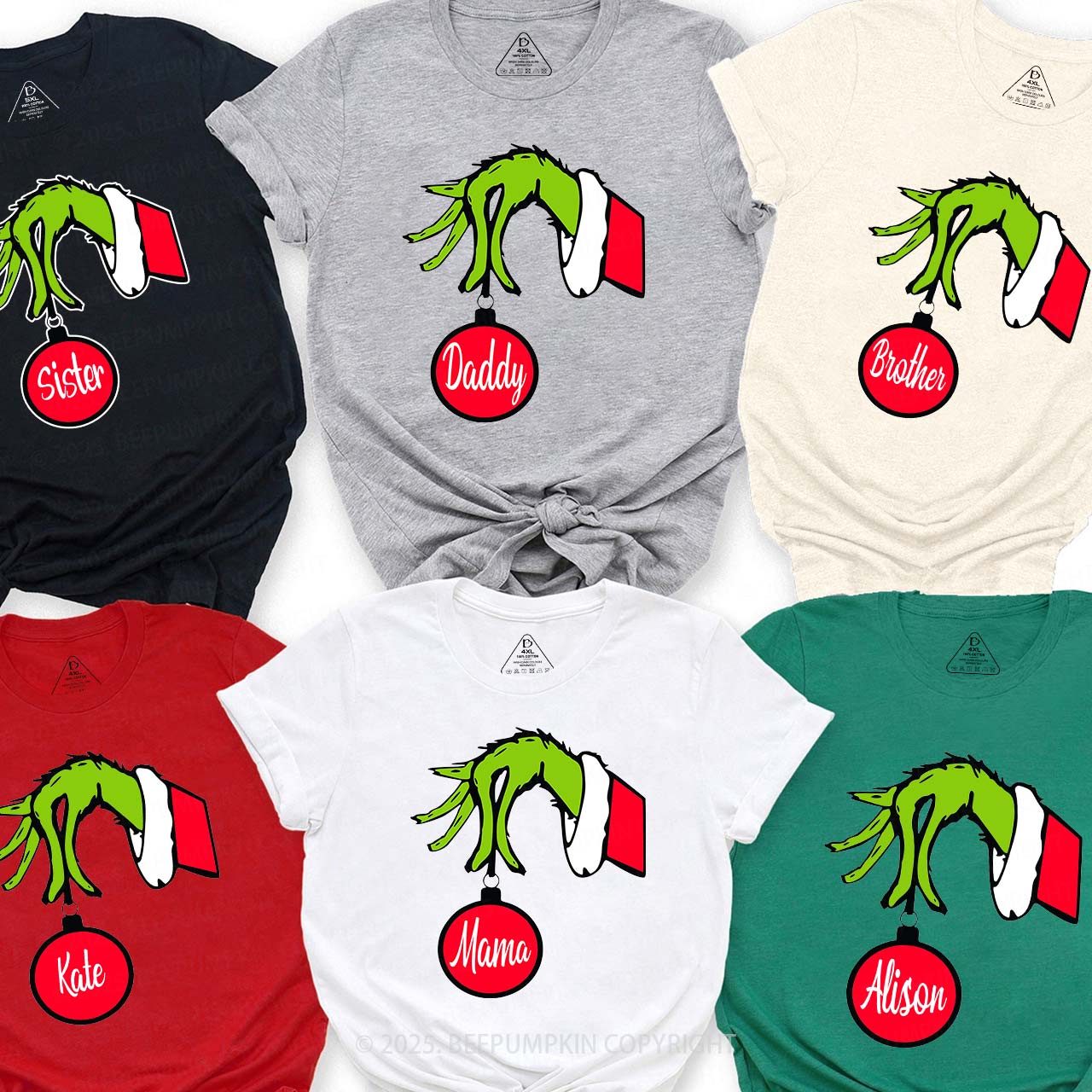 Red Bulb Christmas Family Matching Shirt