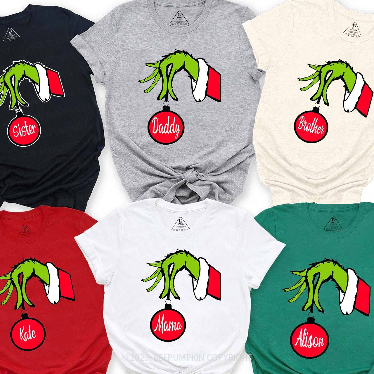 Red Bulb Christmas Family Matching Shirt