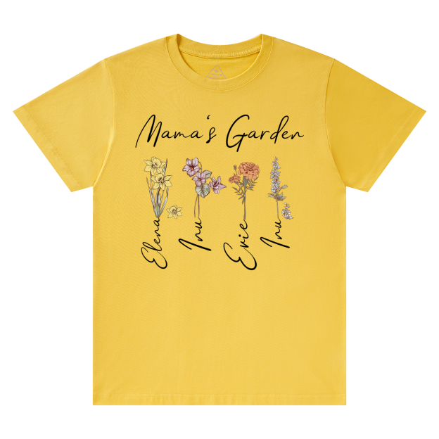 Mama's Birth Month Garden T-Shirts