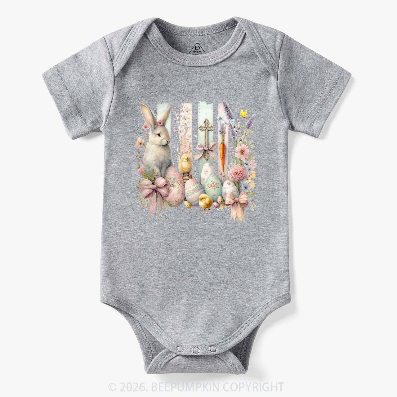 Springtime Faith Bunny Baby Bodysuit
