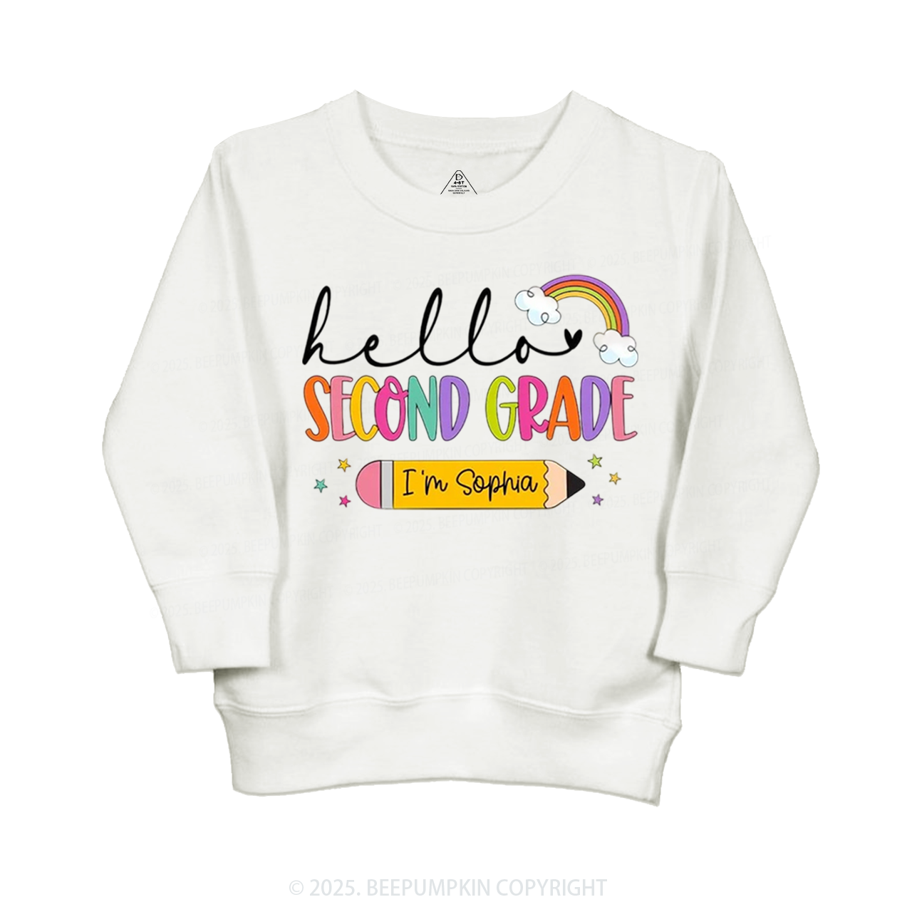 Personalized Hello Back To School Kid's Sweatshirt