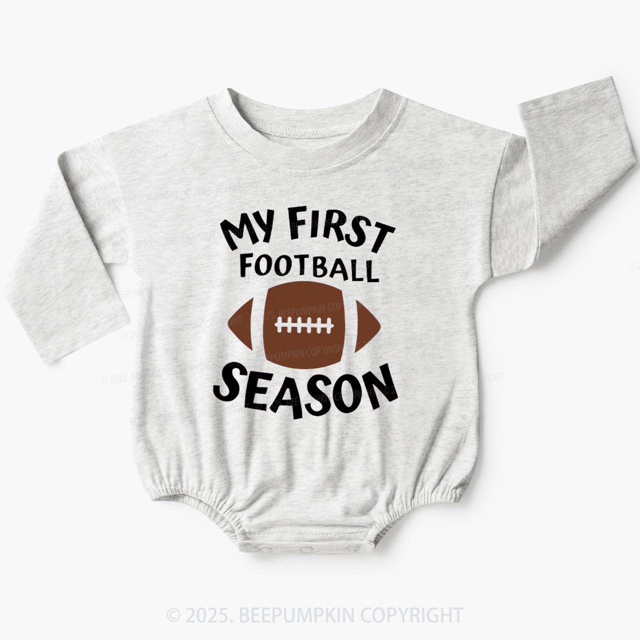 My First Football Season Baby Bubble Romper Beepumpkin