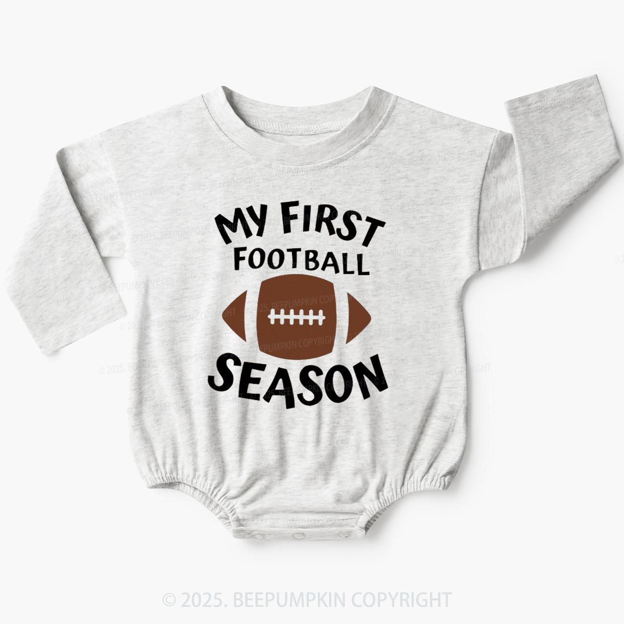 My First Football Season Baby Bubble Romper Beepumpkin