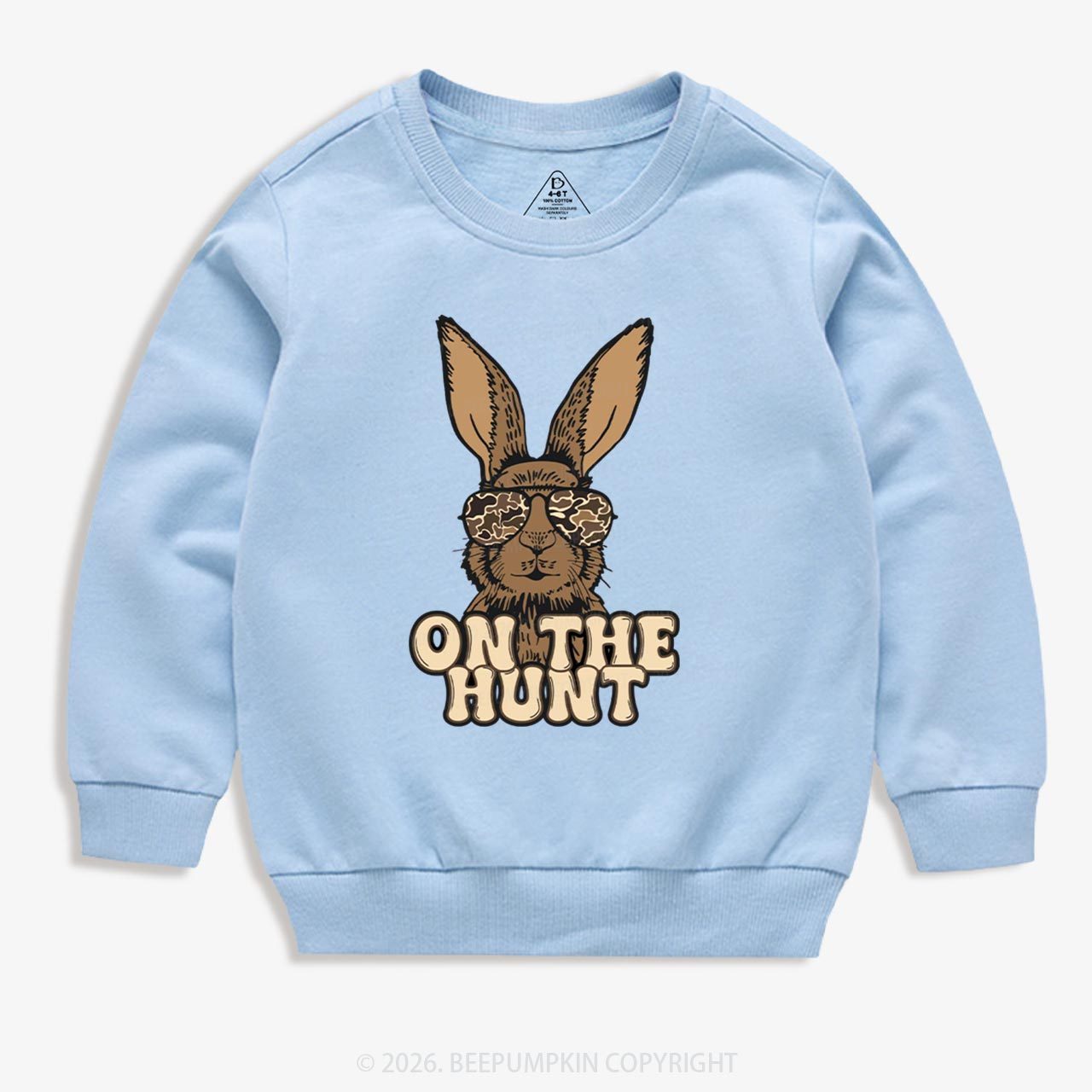 Camo Bunny On The Hunt Kid's Sweatshirt