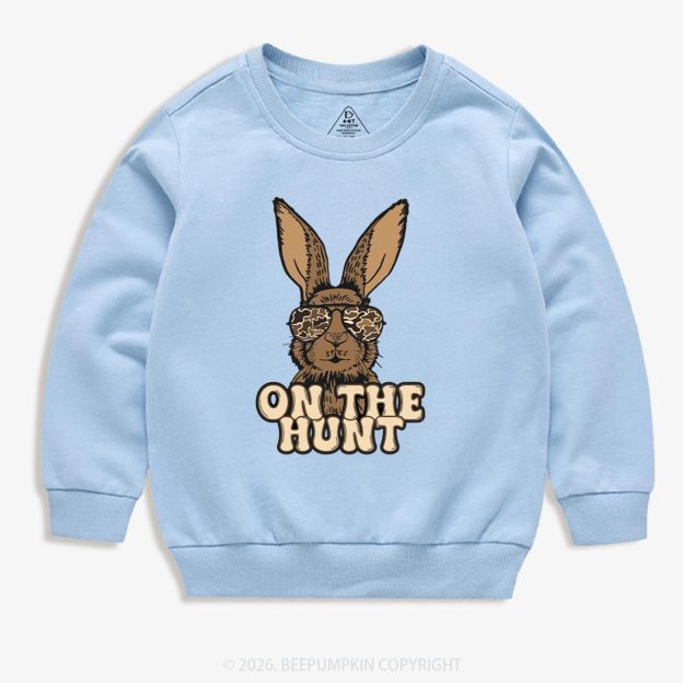 Camo Bunny On The Hunt Kid's Sweatshirt