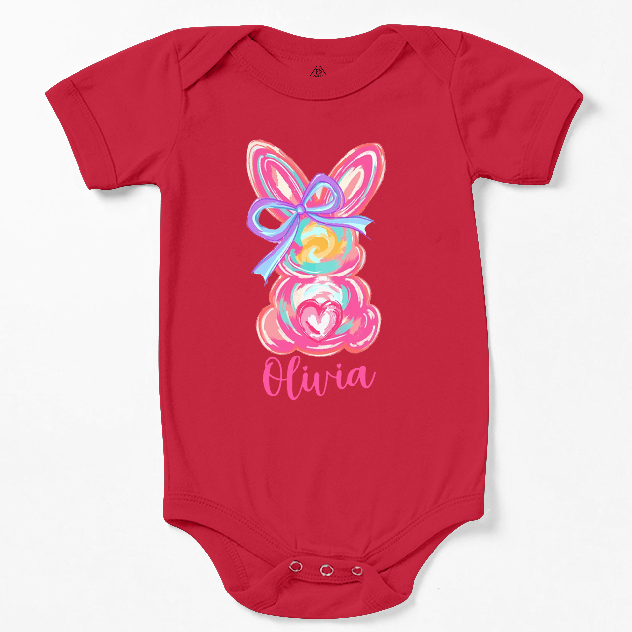 Personalized Girl Name Easter Bunny Bodysuit Beepumpkin