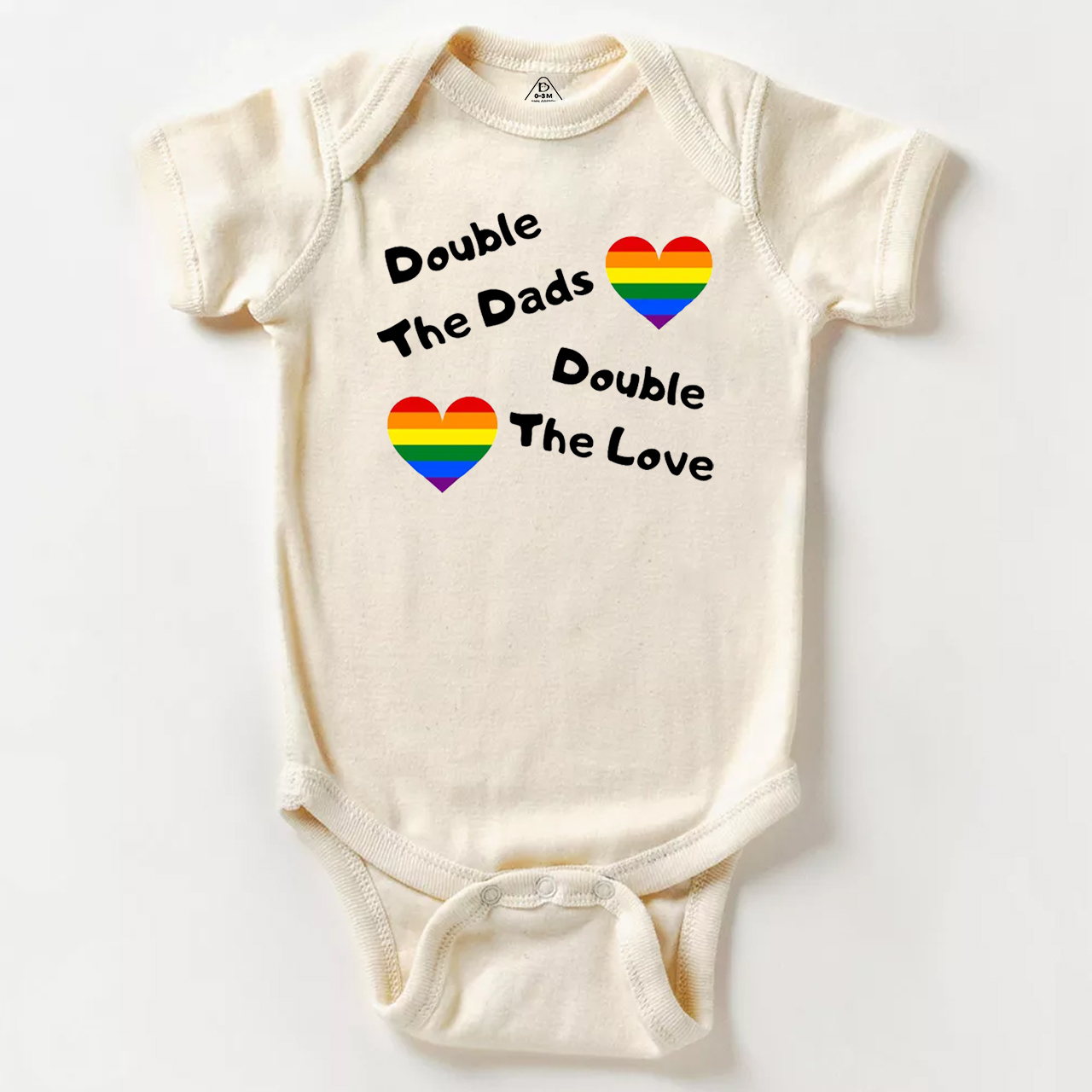 Double The Dads Double The Love LGBTQ Bodysuit Beepumpkin