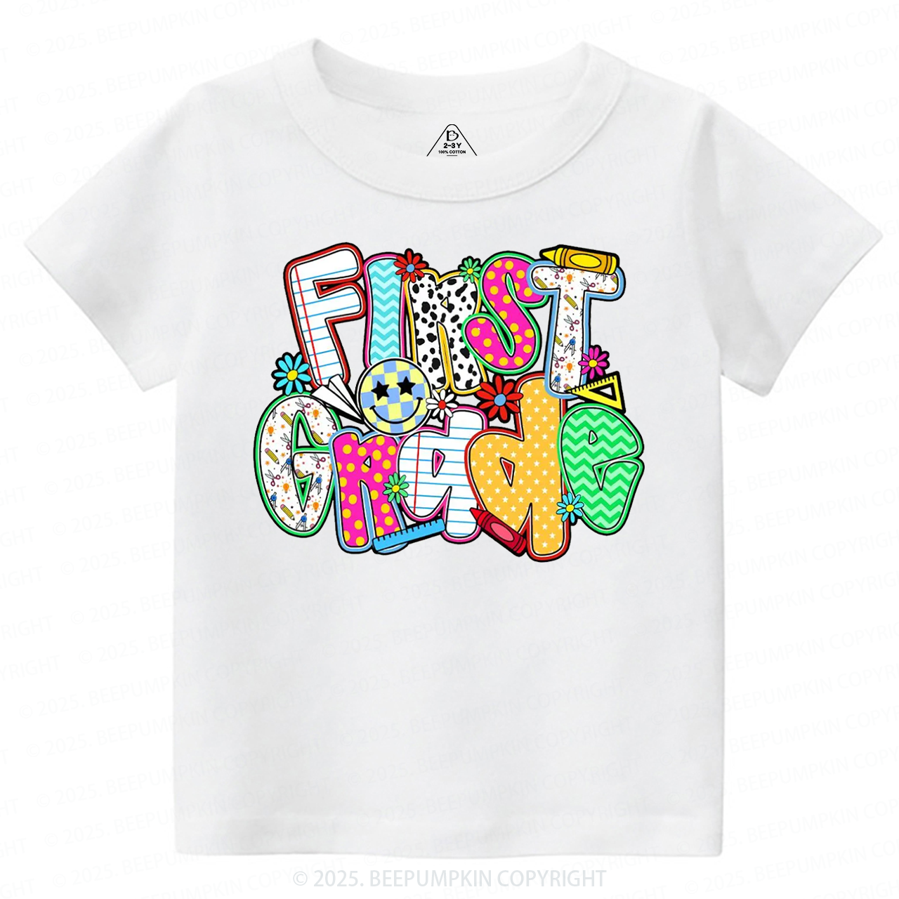 Personalized Colorful Grade Toddler&Kid's Tees Beepumpkin 