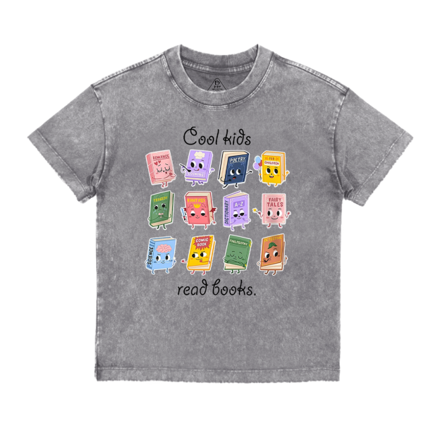 Cool Kids Read Books Toddler&Kids Washed Tees