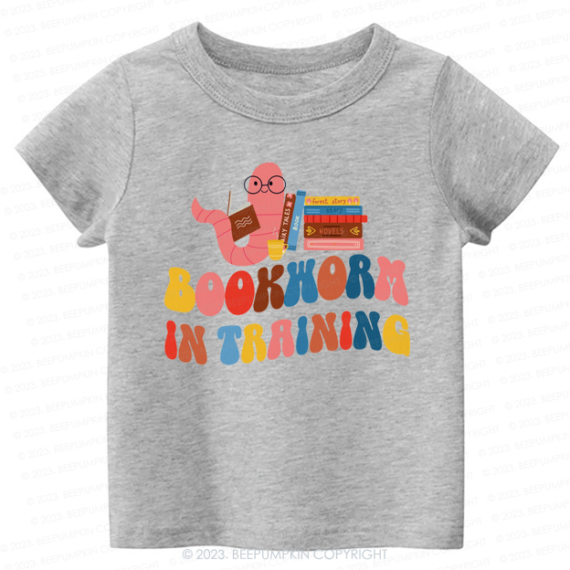 Bookworm In Training  Kids Shirt