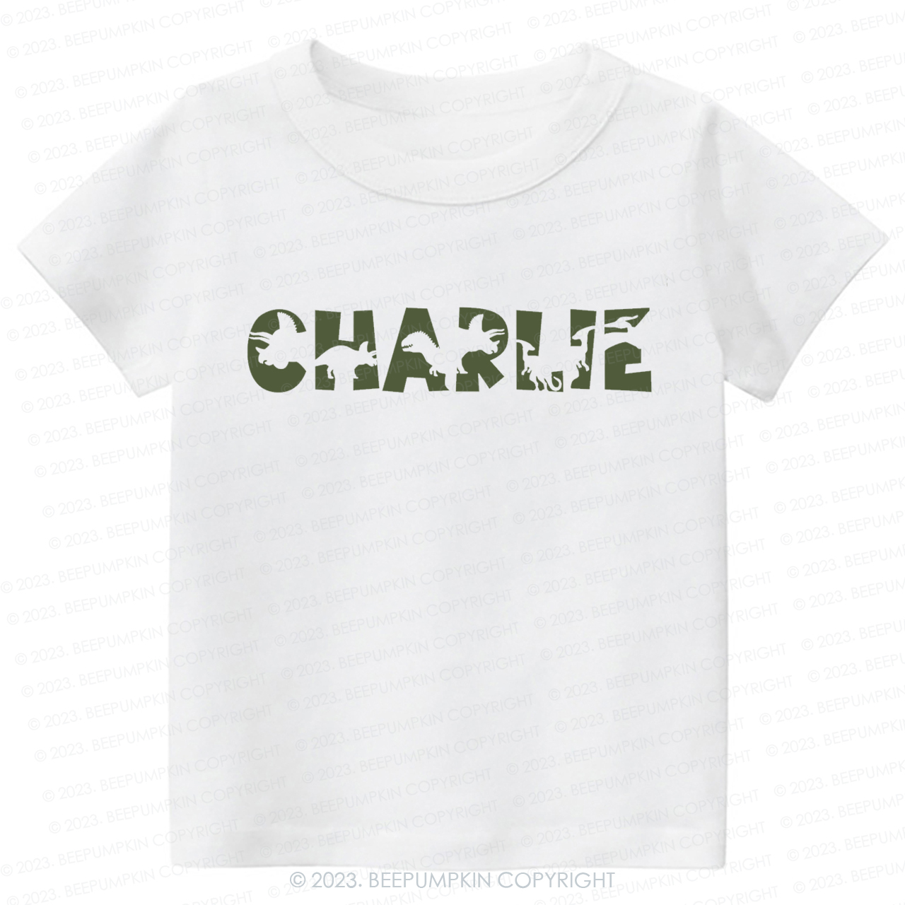 Personalized Dinosaur Name Kids Shirt