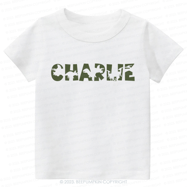 Personalized Dinosaur Name Kids Shirt