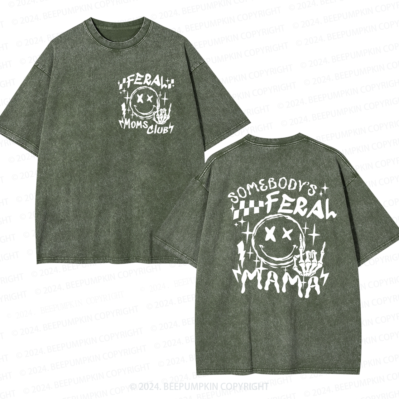 Somebody's Feral Mama Washed T-Shirts 