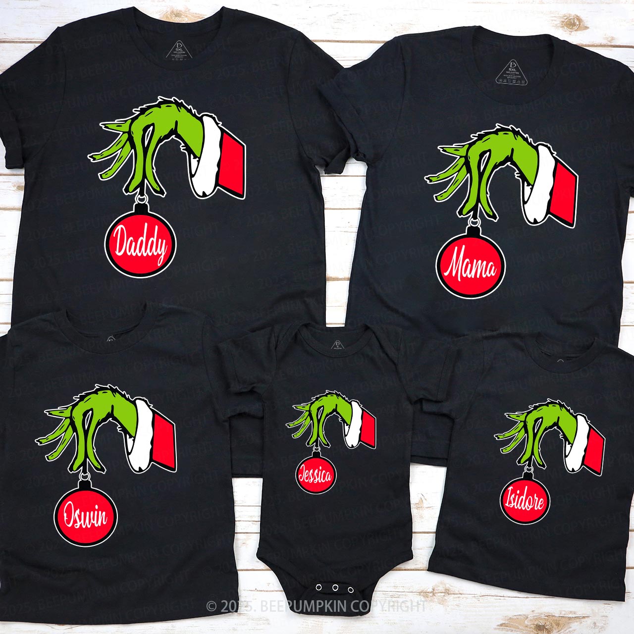 Red Bulb Christmas Family Matching Shirt