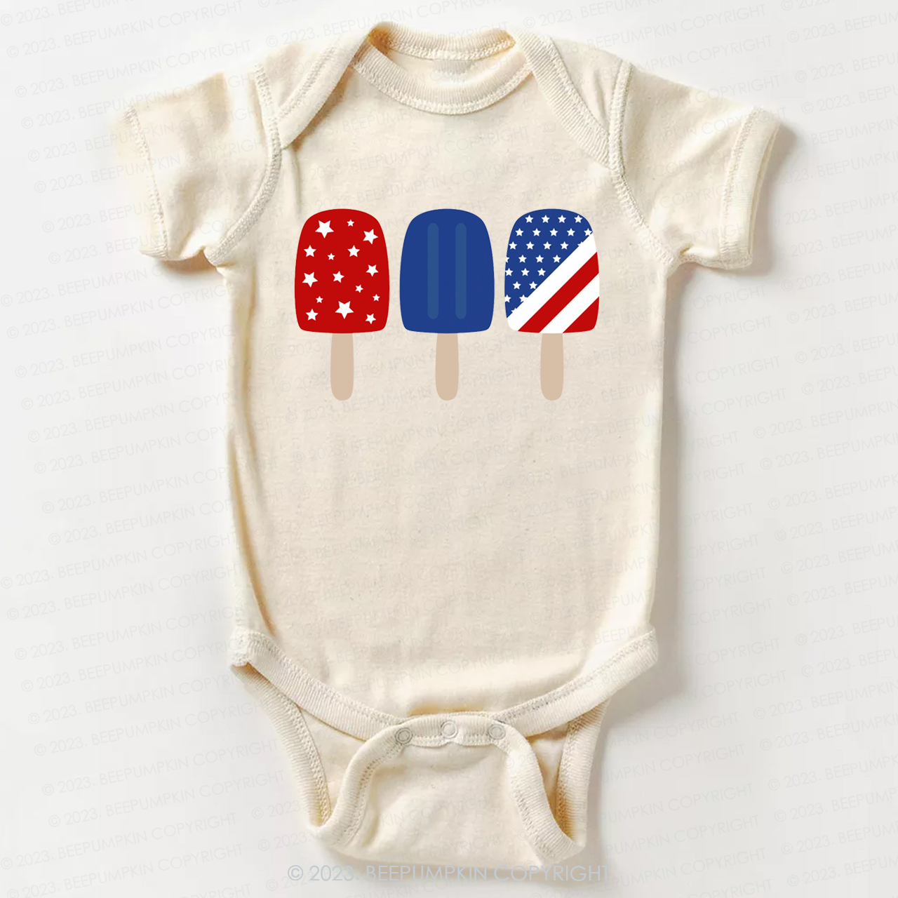 Patriotic Popsicles Memorial Day Bodysuit For Baby 