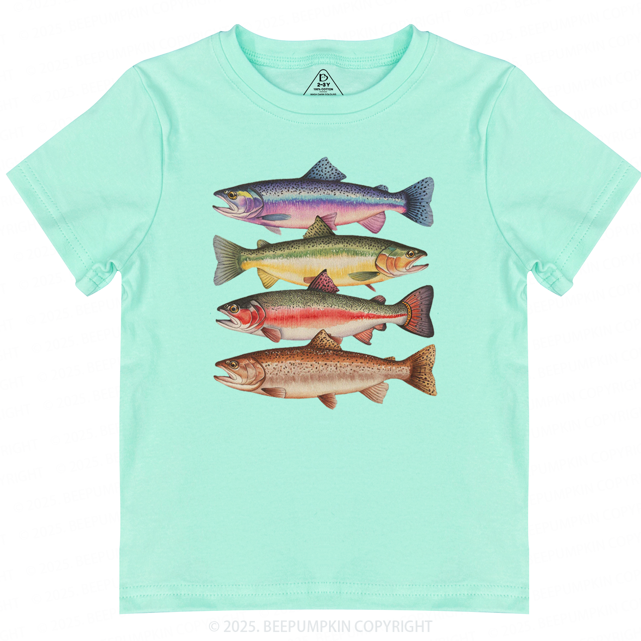 Abstract Colorful Trout In A Row Toddler&Kid's Tees Beepumpkin