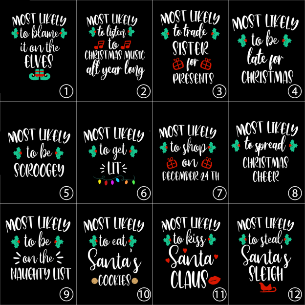 Most Likely to Get Lit Christmas Matching Blue Pajamas Beepumpkin