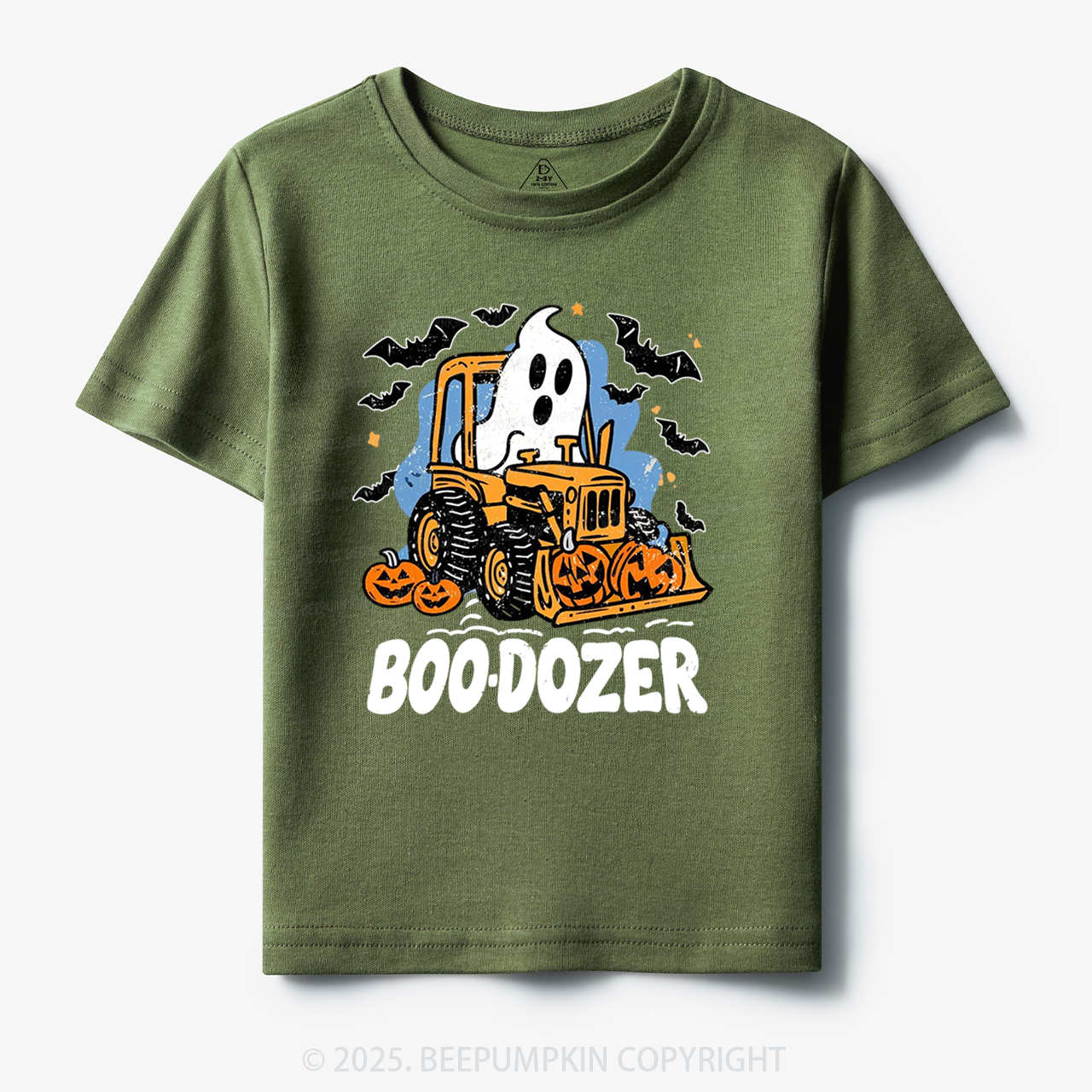 Halloween Ghost Boo-dozer Toddler&Kid's Tees Beepumpkin