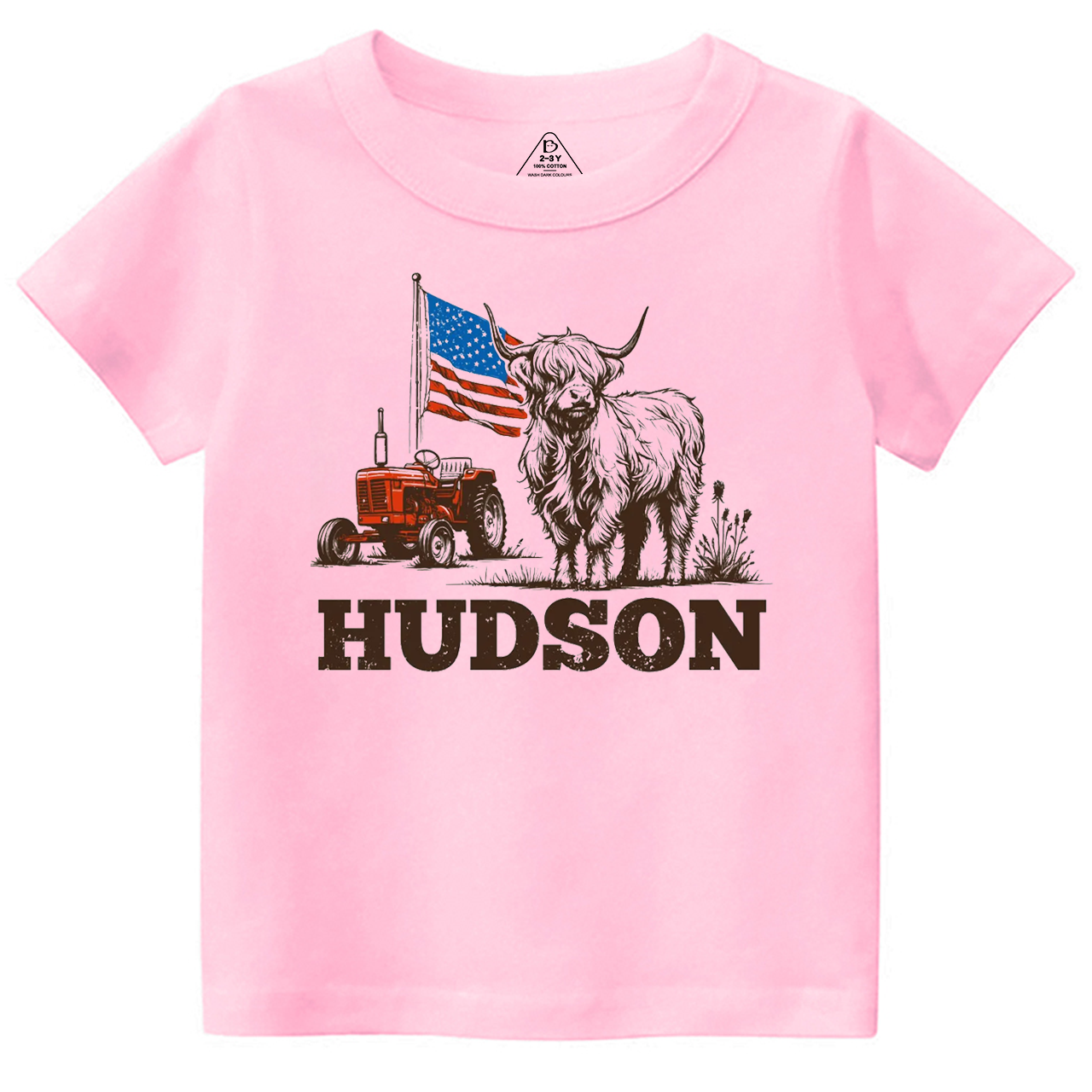 Cow American Flag Toddler&Kid's Tees Beepumpkin 
