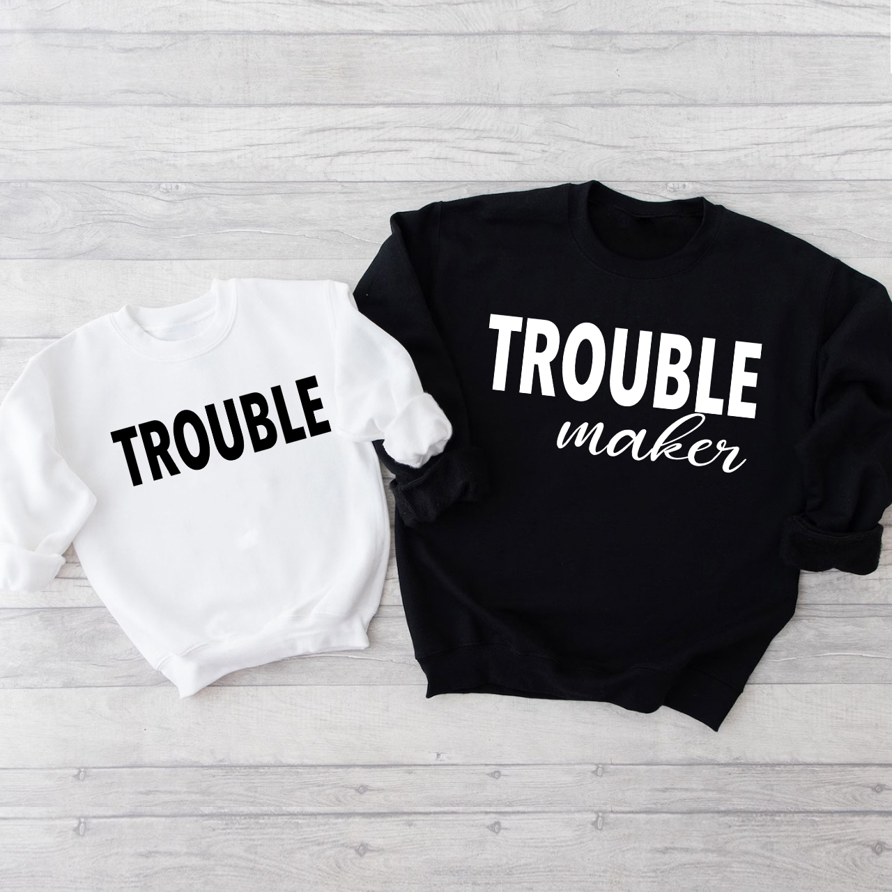 TROUBLE maker & TROUBLE Matching Swetshirt For Mom&Me