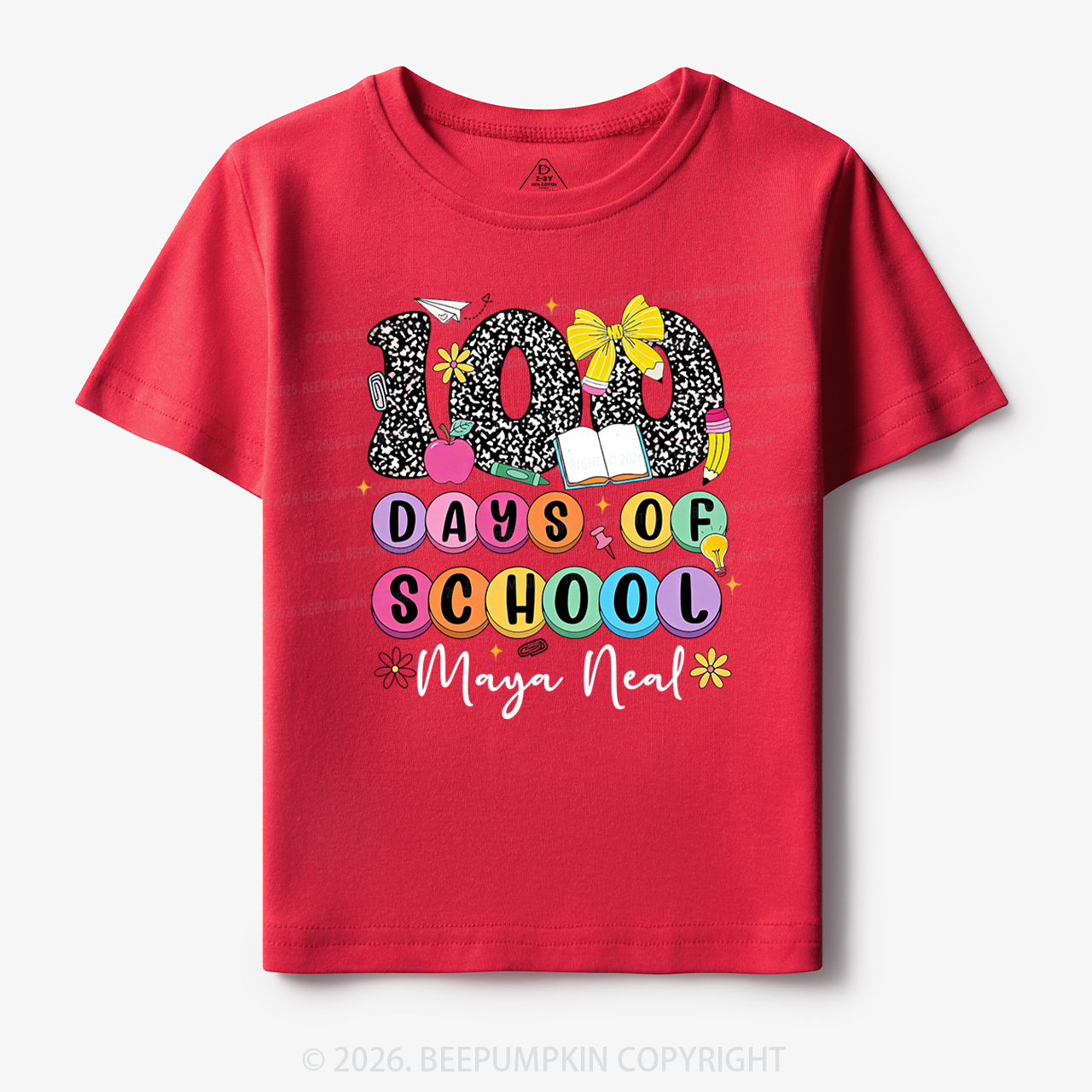 Personalized 100 Days Smarter and Sweeter Toddler&Kid's Tees