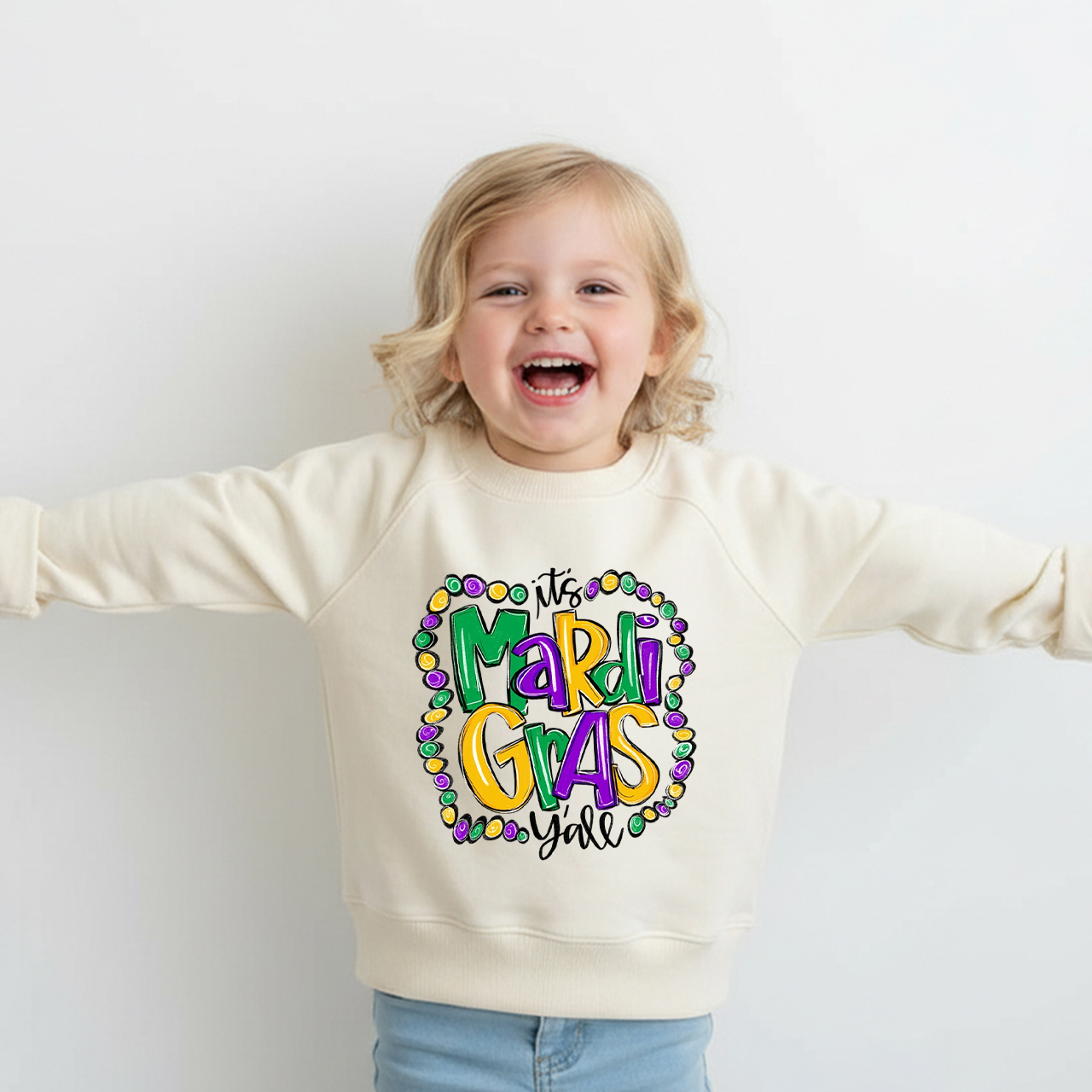 It's Mardi Gras Y'all Kid's Sweatshirt