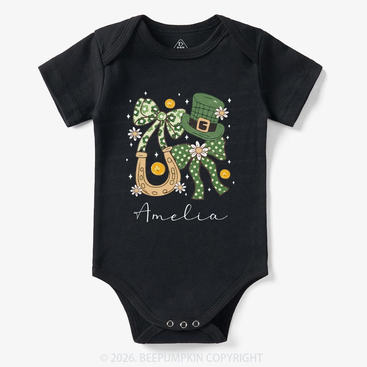 Floral Shamrock St Patrick’s Day Bodysuit