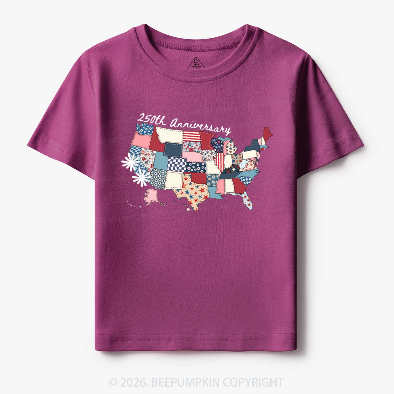 US 250 Years Patriotic Patchwork Toddler&Kid's Tees