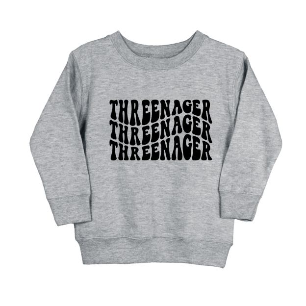 Threenager Happy Toddler Sweatshirt