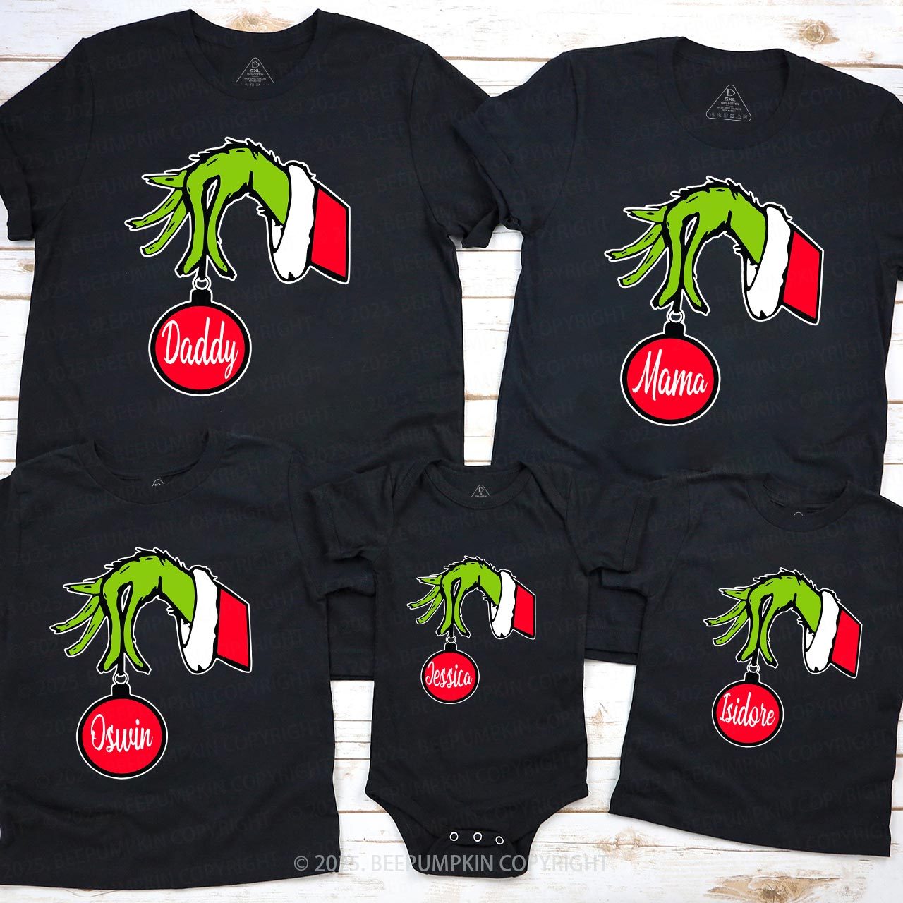 Red Bulb Christmas Family Matching Shirt