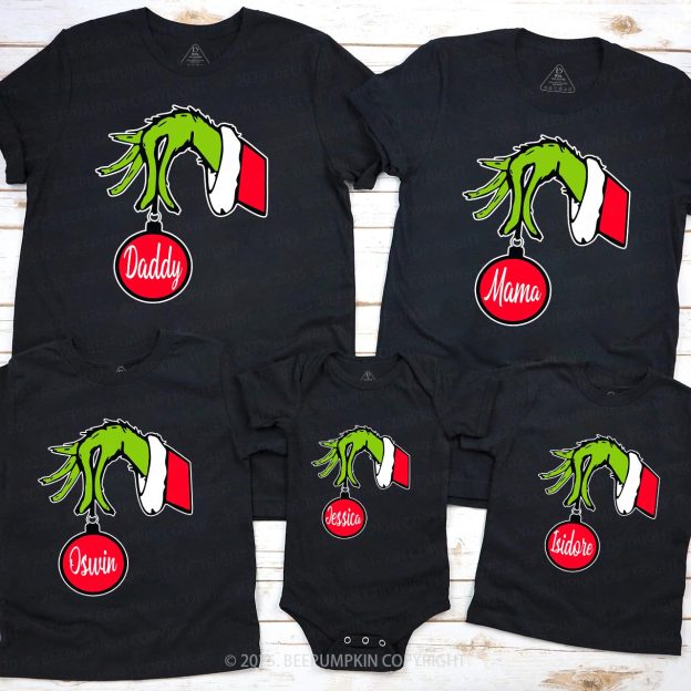 Red Bulb Christmas Family Matching Shirt