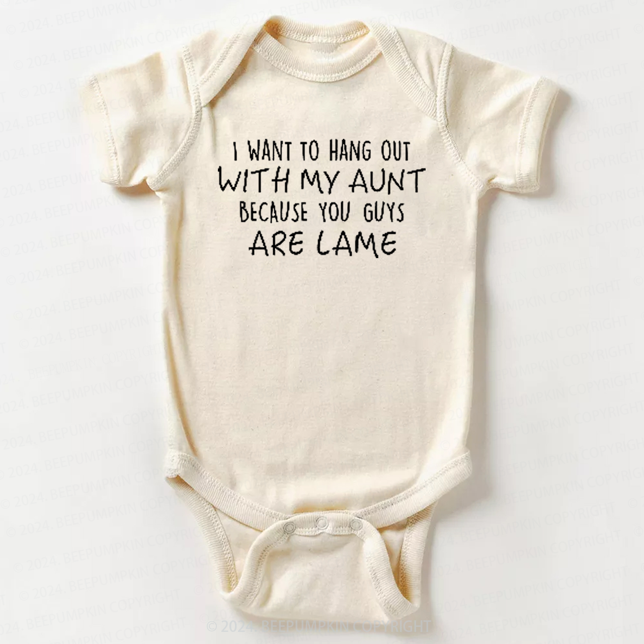 I Want Hang Out with My Aunt Bodysuit For Baby 7