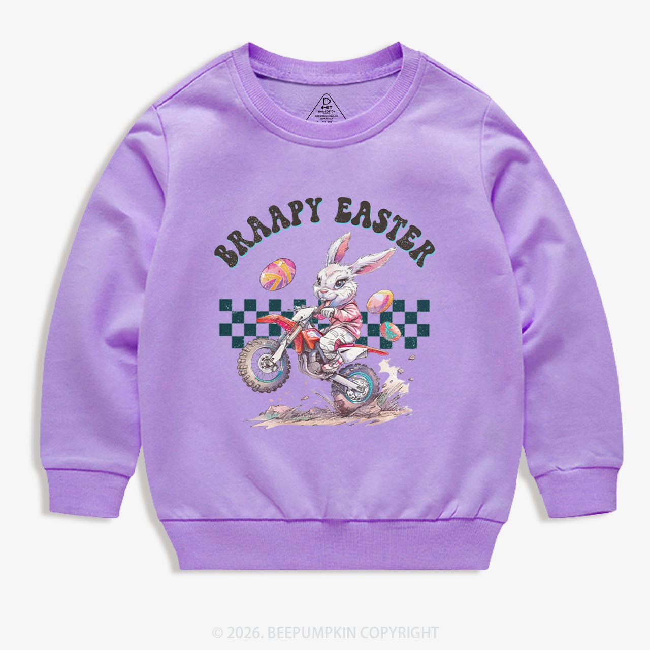 Braapy Easter Dirt Bike Kid's Sweatshirt