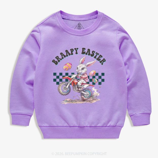 Braapy Easter Dirt Bike Kid's Sweatshirt