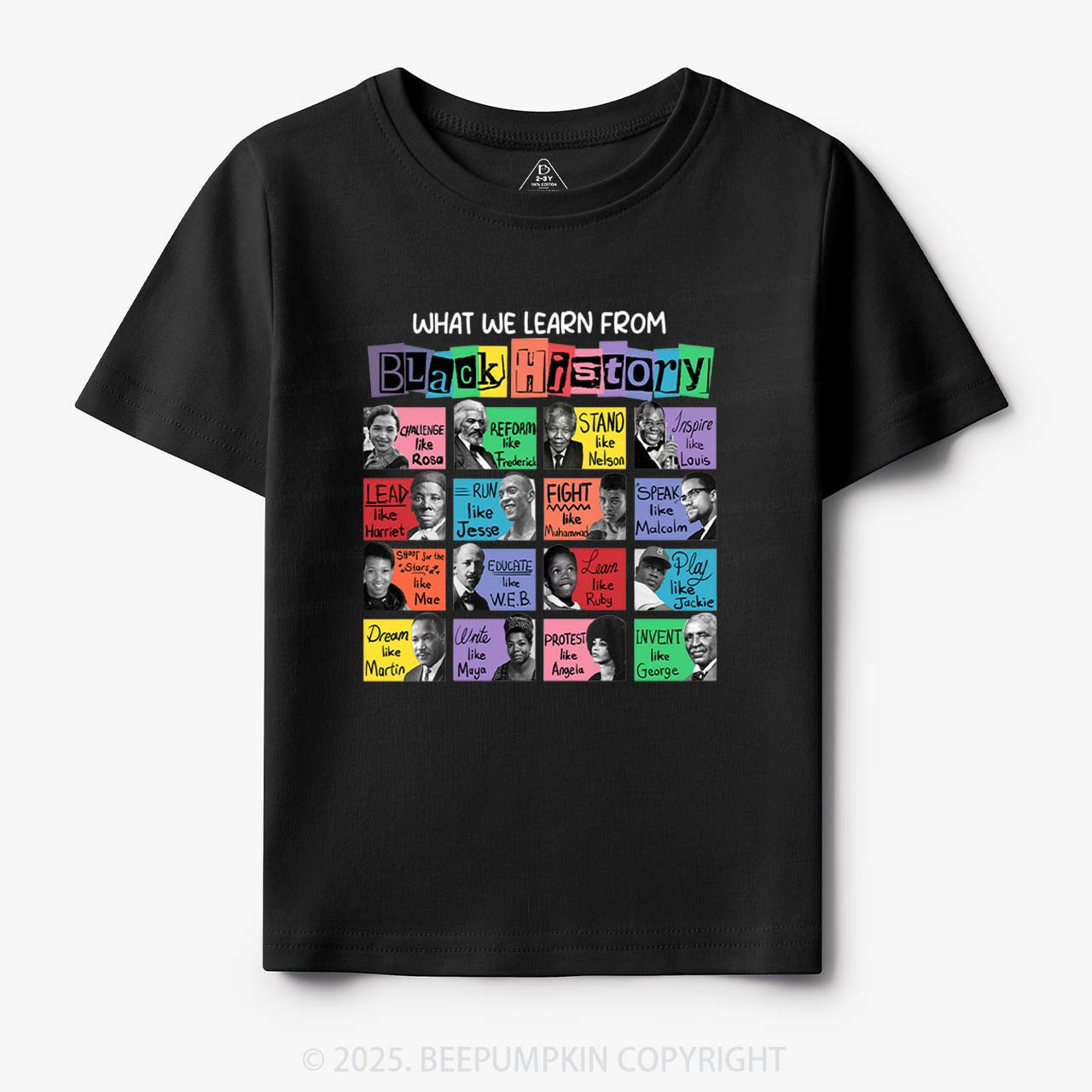 What We Learn From Black History Toddler&Kid's Tees Beepumpkin
