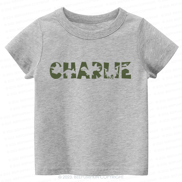 Personalized Dinosaur Name Kids Shirt