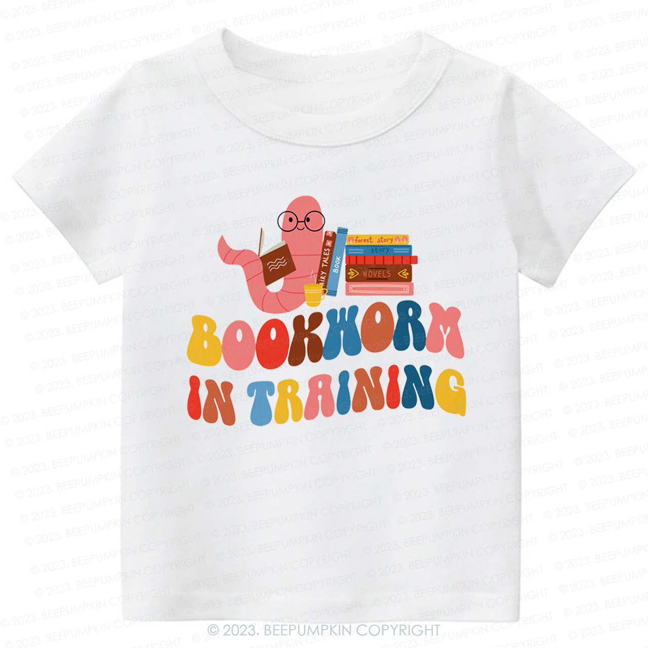 Bookworm In Training  Kids Shirt