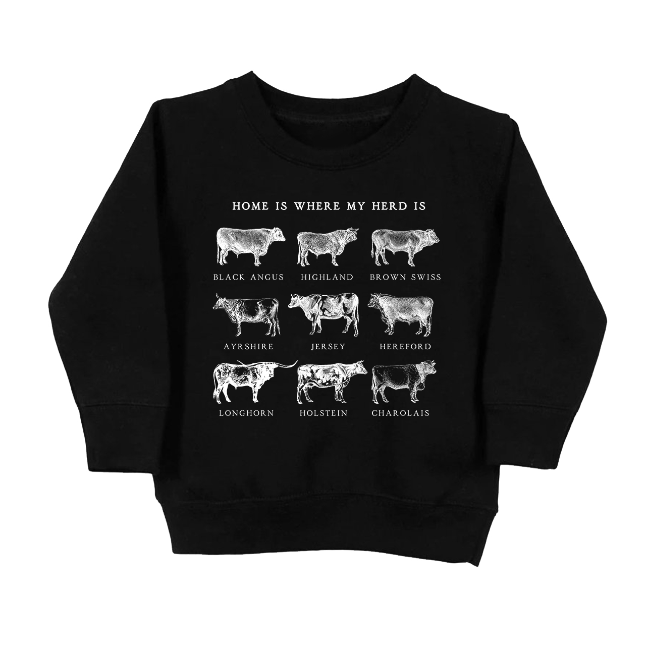 Home Is Where My Herd Is Kids Sweatshirt
