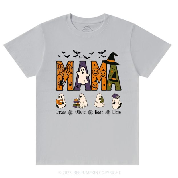 Personalized Mimi And Little Ghost Halloween T-Shirts Beepumpkin