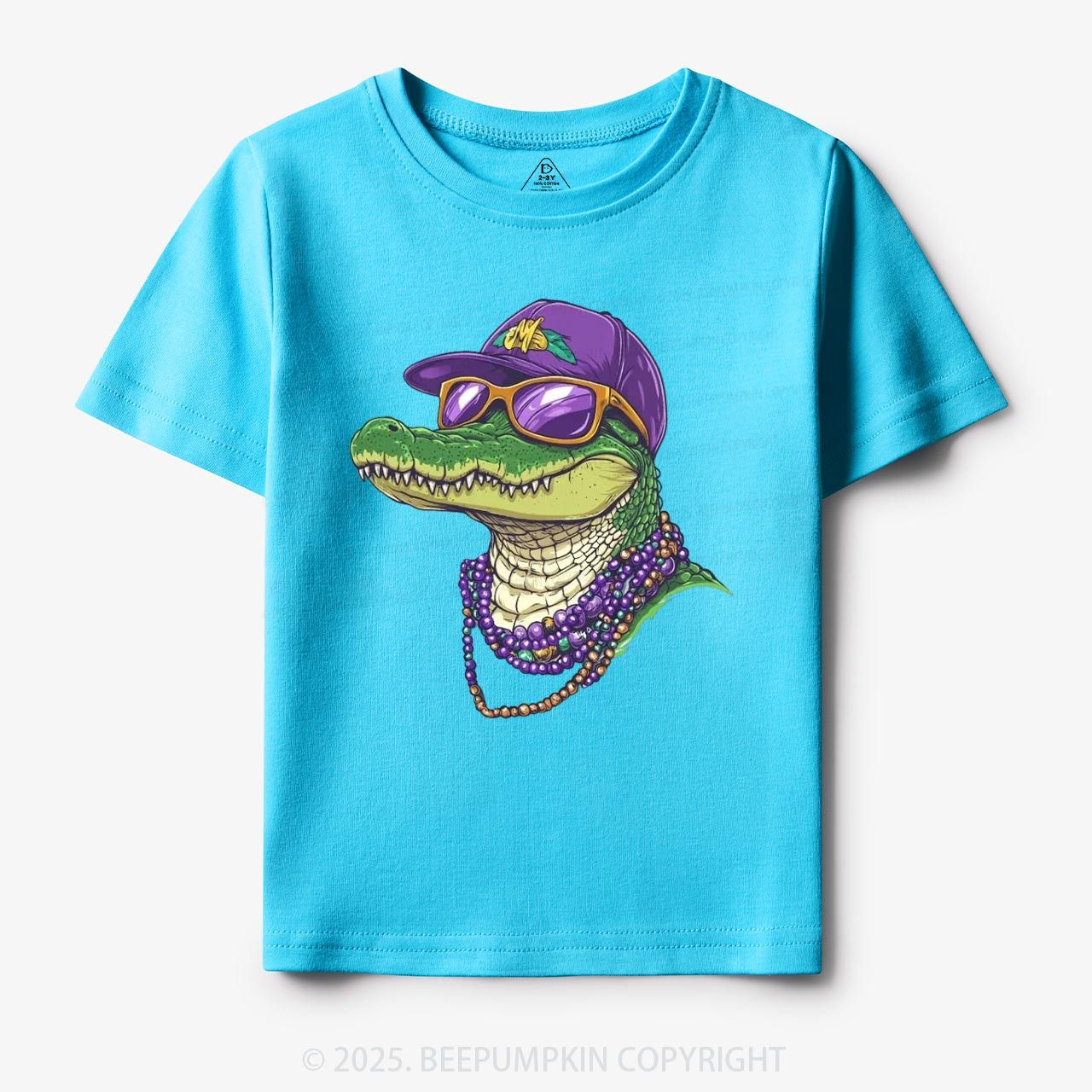 Alligator Mardi Gras Toddler&Kid's Tees Beepumpkin