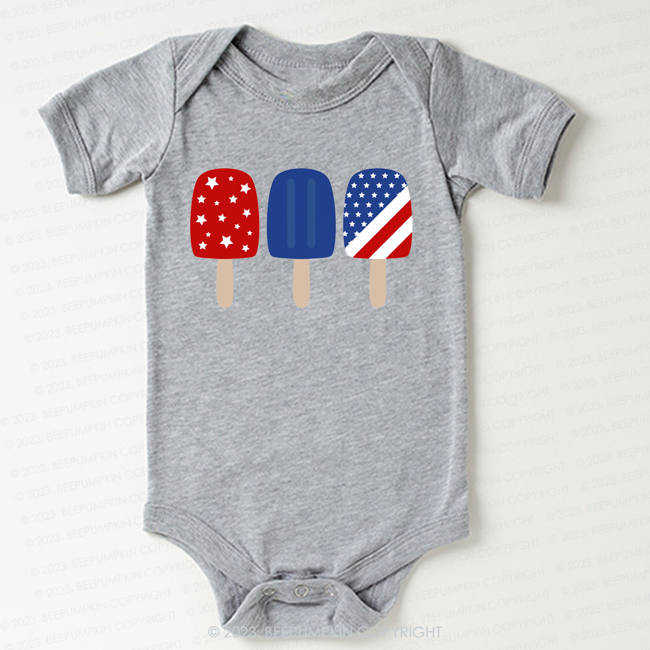 Patriotic Popsicles Memorial Day Bodysuit For Baby 