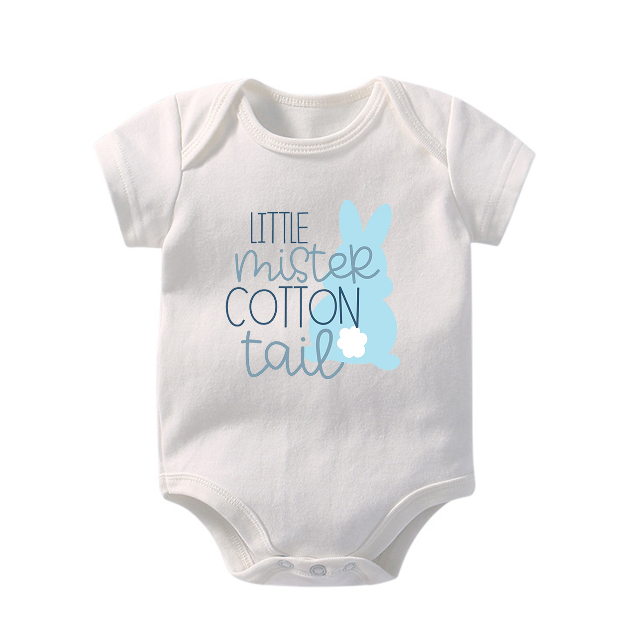 Little Mister Cotton Tail Easter Bunny Baby Bodysuit