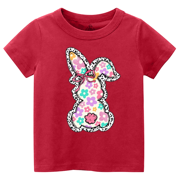 Retro Floral Easter Bunny Toddler&Kid's Tees Beepumpkin
