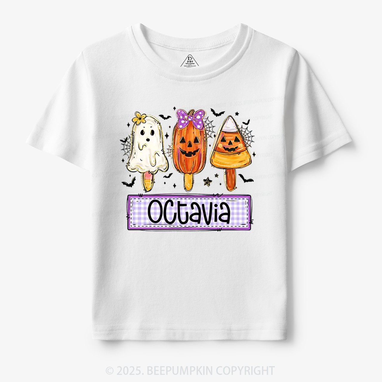 Personalized Boy Girl Halloween Toddler&Kid's Tees Beepumpkin