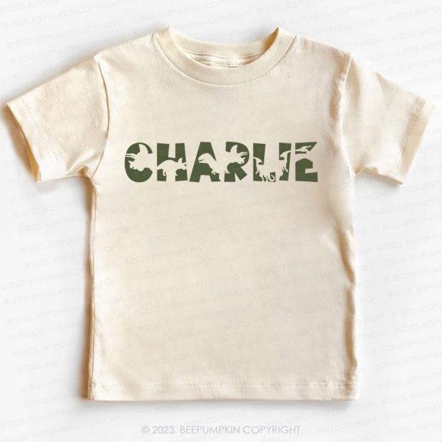 Personalized Dinosaur Name Kids Shirt