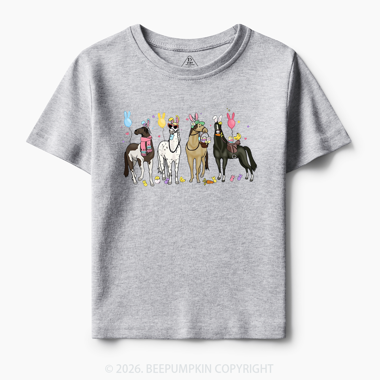 Funny Horse Easte Toddler&Kid's Tees