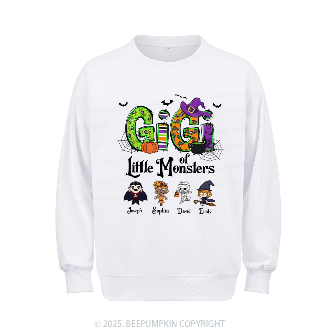 Personalized Mimi Halloween Sweatshirt Beepumpkin