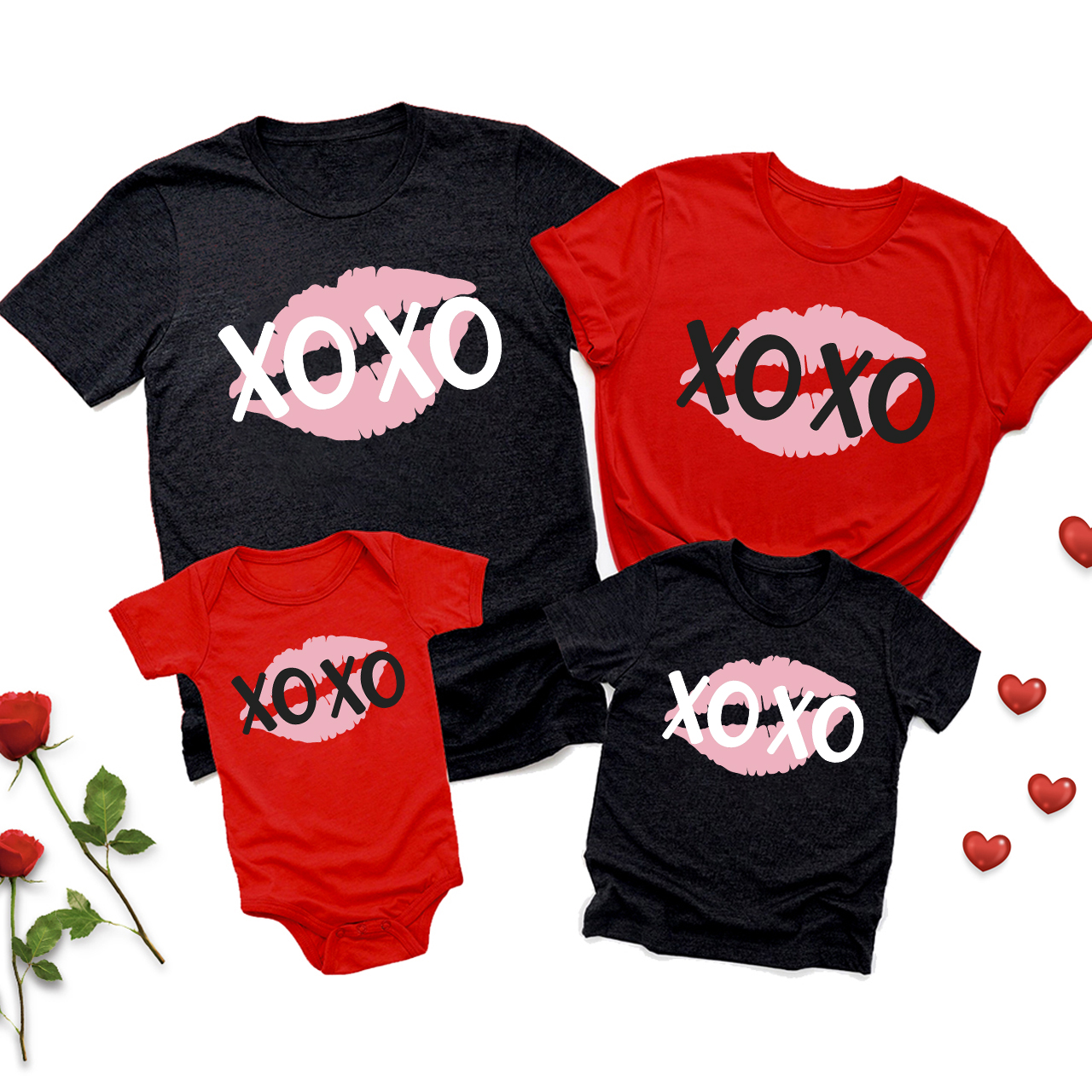 XOXO Valentine Family Matching Shirts