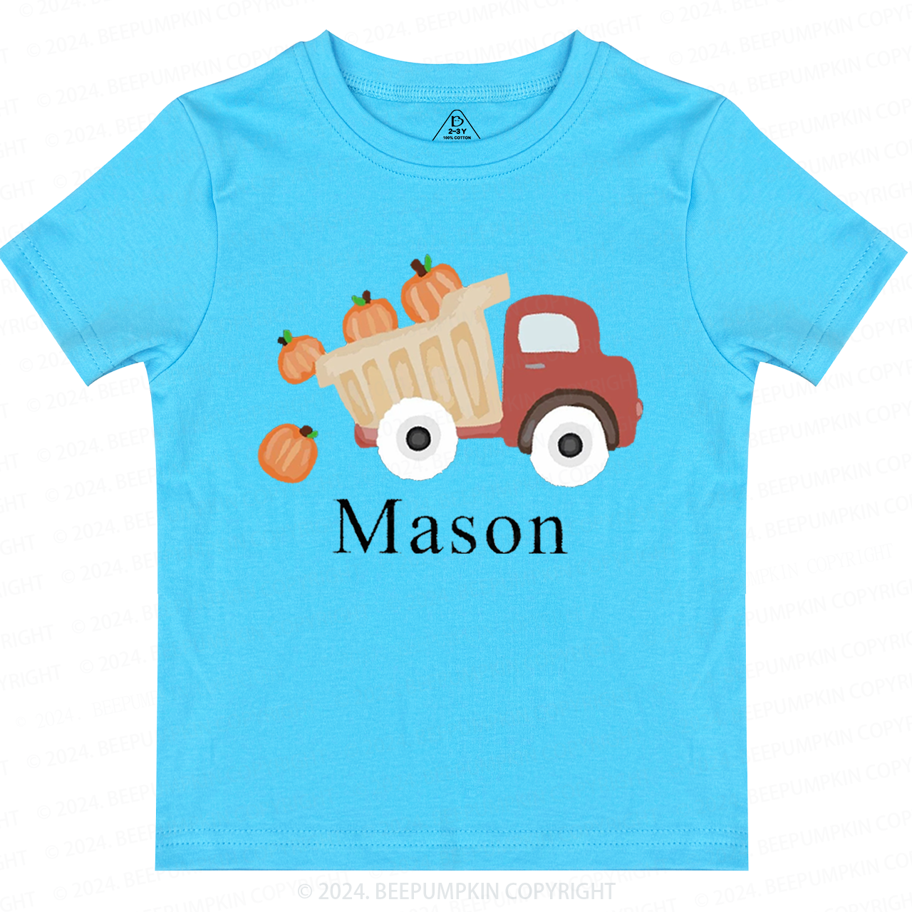 Personalized Pumpkin Truck Toddler&Kids Tees 